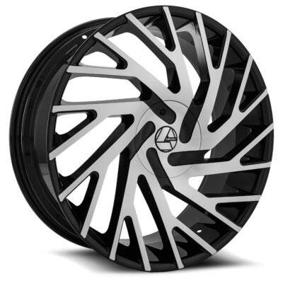 AZA-505 - BLANK 5x/6x, Gloss Black & Machined, 18, 22, B, 9.5