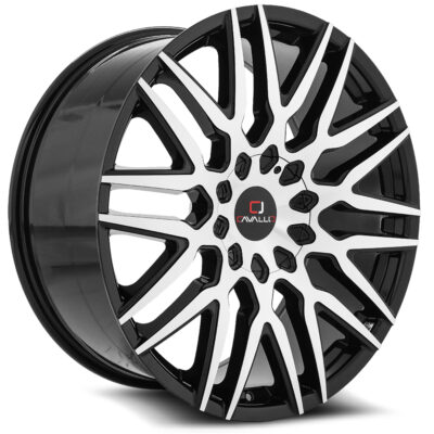 CLV-24 - BLANK 5x/6x, Gloss Black & Machined, 18, 24, B, 9