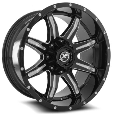 XF-215 - 5x127/5x135, Gloss Black & Milled, 12, 20, 5, 9