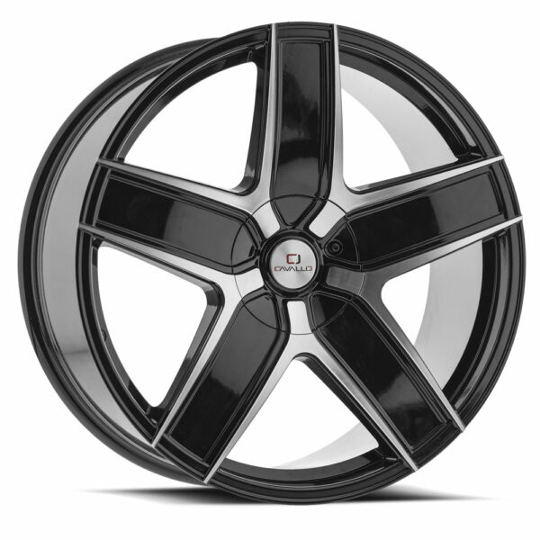CLVC31 - 5x100/5x114.3, Gloss Black & Machined, 35, 18, 5, 8