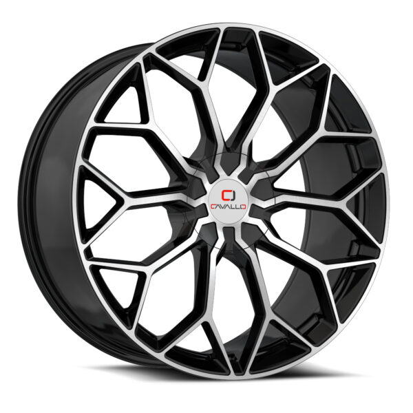 CLV-44 - BLANK 5x/6x, Gloss Black & Machined, 5, 26, B, 9.5