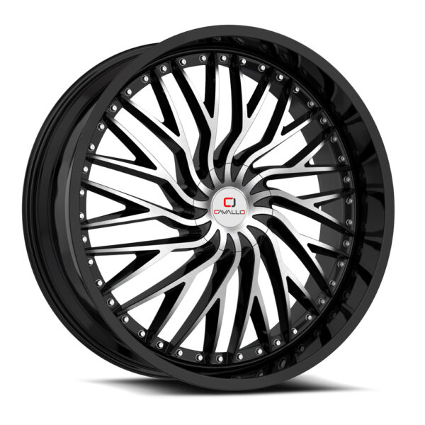 CLV-43 - 5x115/5x120, Gloss Black & Machined, 34, 24, 5, 9