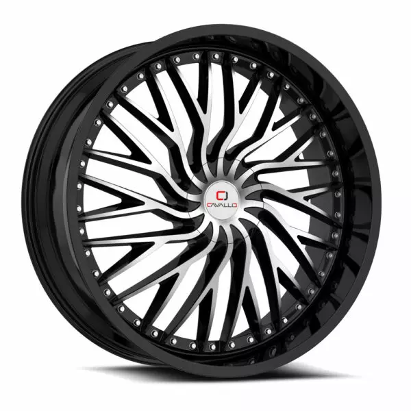 CLV-43 - 5x115/5x120, Gloss Black & Machined, 34, 24, 5, 9