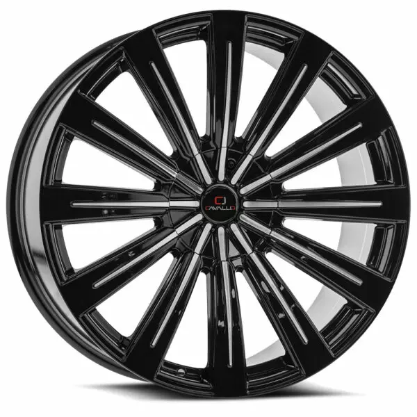 CLV-49 - 6x135/6x139.7, Gloss Black & Machined, 25, 24, 6, 9